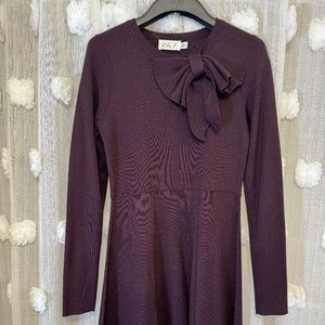 Eliza J Purple Ribbed Sweater Dress
